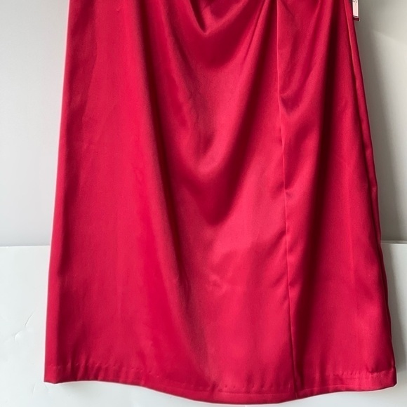 NWT! ($130) Betsy & Adam Women's Red Silk Satin Dress Formal Evening Prom, 14 - Picture 7 of 12